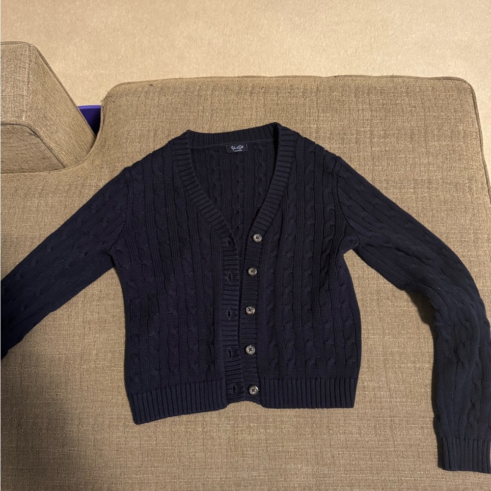 Pacsun Women's Navy Cable Knit Cardigan